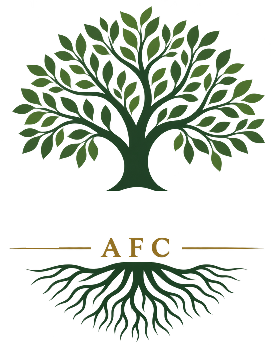 Roots of Binti AFC tree, roots, and AFC logo
